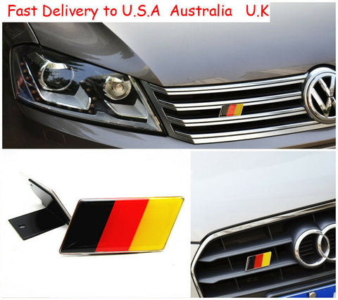German Auto Car Truck Front Grille 3D Metal Badge Fender Emblems Decal Germany