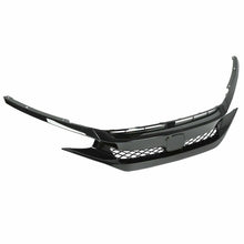 Full Glossy Black ABS Front Bumper Mesh Grille For 19-20 Honda Civic T-R Style