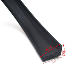 Universal Black Rubber 1.5M Car Roofline Trunk Spoiler Moulding Diffuser Sticker