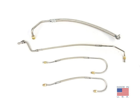 1980-82 Corvette Power Steering Hose Kit Stainless SBC