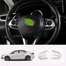 inner Steering wheel strip cover trim 2PCS For Toyota Corolla 19-2020 ABS silver