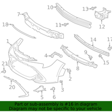 Genuine Toyota Bumper Impact Bar Bracket 52133-02120