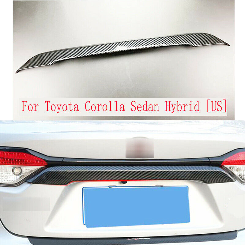 Carbon Style Rear Trunk Lid Cover Trim Strip For Toyota Corolla Sedan 2020-2021