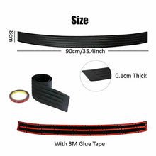 35.4" Rear Bumper Guard Trunk Edge Sill Black Rubber Protector Cover For Car SUV