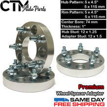 4PC 1" THICK 5x4.5" | 5x115mm 74MM C.B. WHEEL SPACER ADAPTER FIT NISSA MODEL