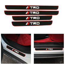 X4 TRD Black Rubber Car Door Scuff Sill Cover Panel Step Protector