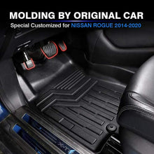 All Weather TPE Black Slush Floor Mats Liners 2 Rows For Nissan Rogue 2014-2020