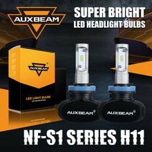 2x AUXBEAM NF-S1 H11 CSP LED Headlight Fanless Bulb 6500K White H8 H9 50W 8000LM