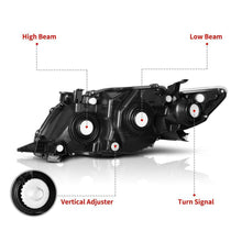 For 2009-2010 Toyota Corolla Chrome Housing Amber Corner Headlights Headlamp Set