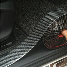 Carbon Fiber Rubber Car Door Sill Protector Guard Sticker For Auto Accessories