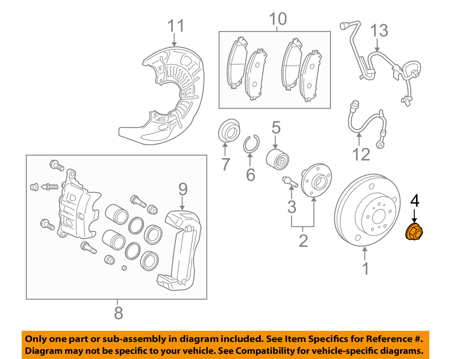 TOYOTA OEM-Axle Nut 9008017238