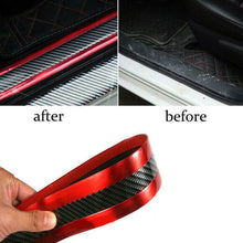 Car Stickers 5D Carbon Fiber Rubber Styling Door Sill Protector Universal