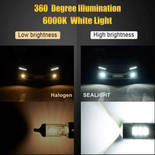 2pcs SEALIGHT H11/H8/H16 LED Fog Light Bulbs 6000K H11 Foglight Lamp Replacement