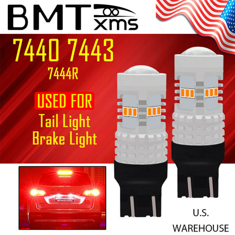 7440R 7443R 7444 LED Stop Brkae Light Tail Light Parking Lamp Error Free RED