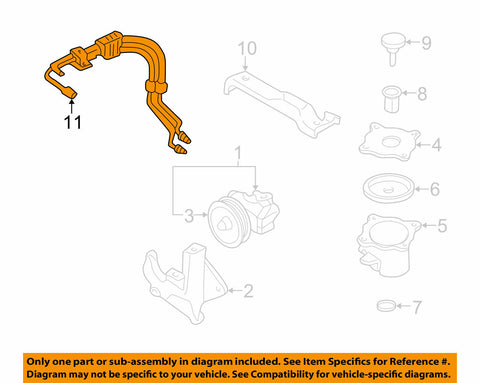 SUBARU OEM 1997-1998 Impreza-Power Steering Pressure Hose 34610AC270 GENUINE