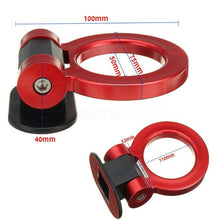 Car Red Ring Track Racing Tow Hook Look Decoration ABS Plastic Universal