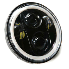 Black 5-3/4" 5.75 inch LED Projector Headlight Halo DRL for Harley Davidson Dyna