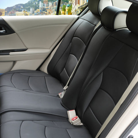 Leatherette Seat Covers Sedan Rear Split Bench Cover Black Sedan