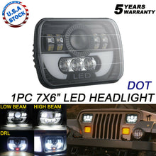 H6054 7x6" LED Headlight Hi/Lo Beam Halo DRL For Express Savana 1500 2500 3500