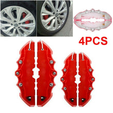 4PCS Red Color Style 3D Car Universal Disc Brake Caliper Covers Front & Rear Kit