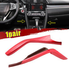 ABS Red Interior Gear Shift Panel Stripe Cover Trims Fit For Honda Civic 2016-20