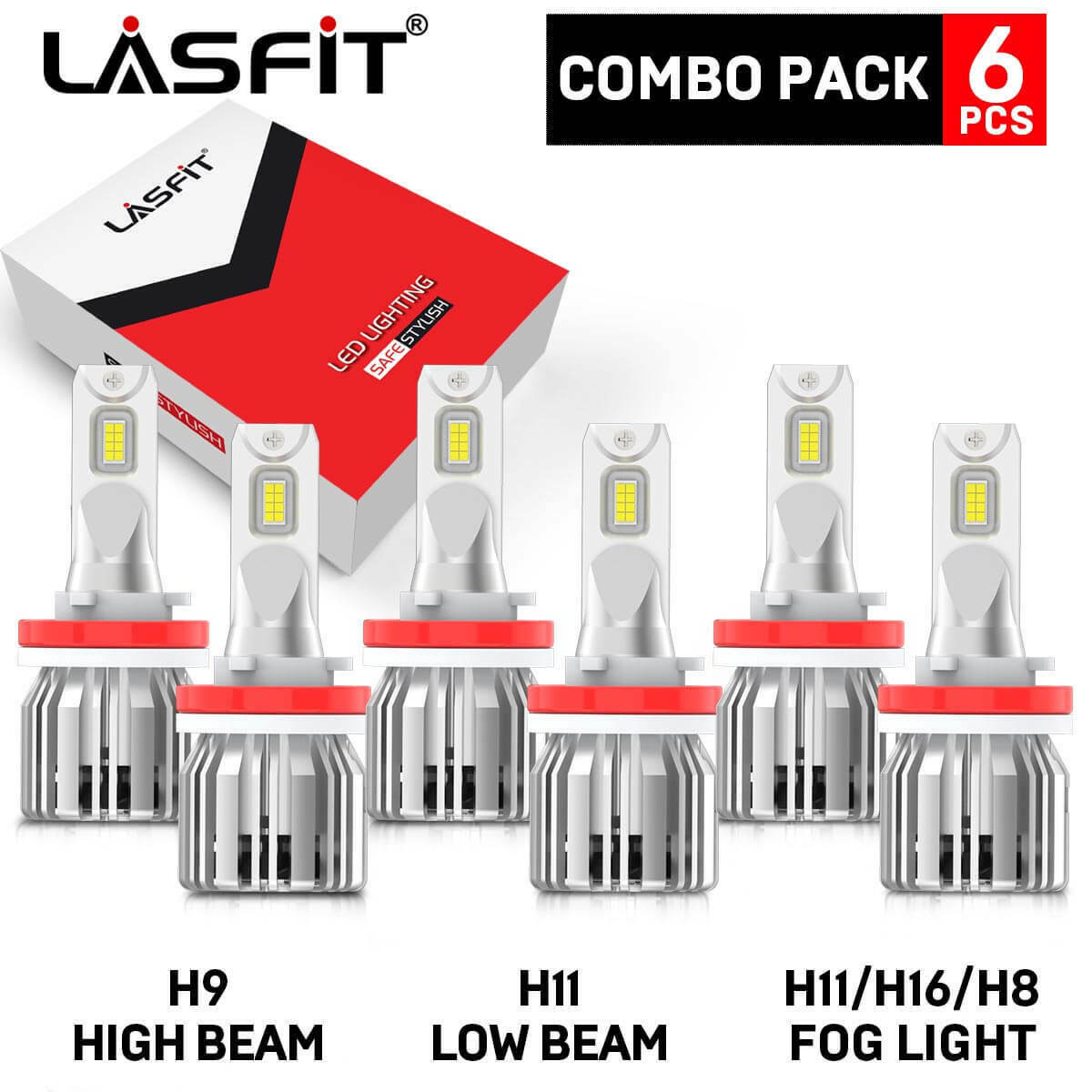 Combo LED Headlights Fog Lights H11 for Toyota Tacoma 2016-2020 Altima 2014-2018