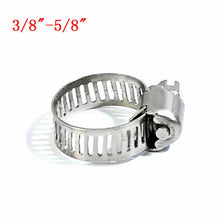 10pcs/pack 3/8"-5/8” Stainless Steel Drive Hose Clamp Fuel Line Worm Clip NEW