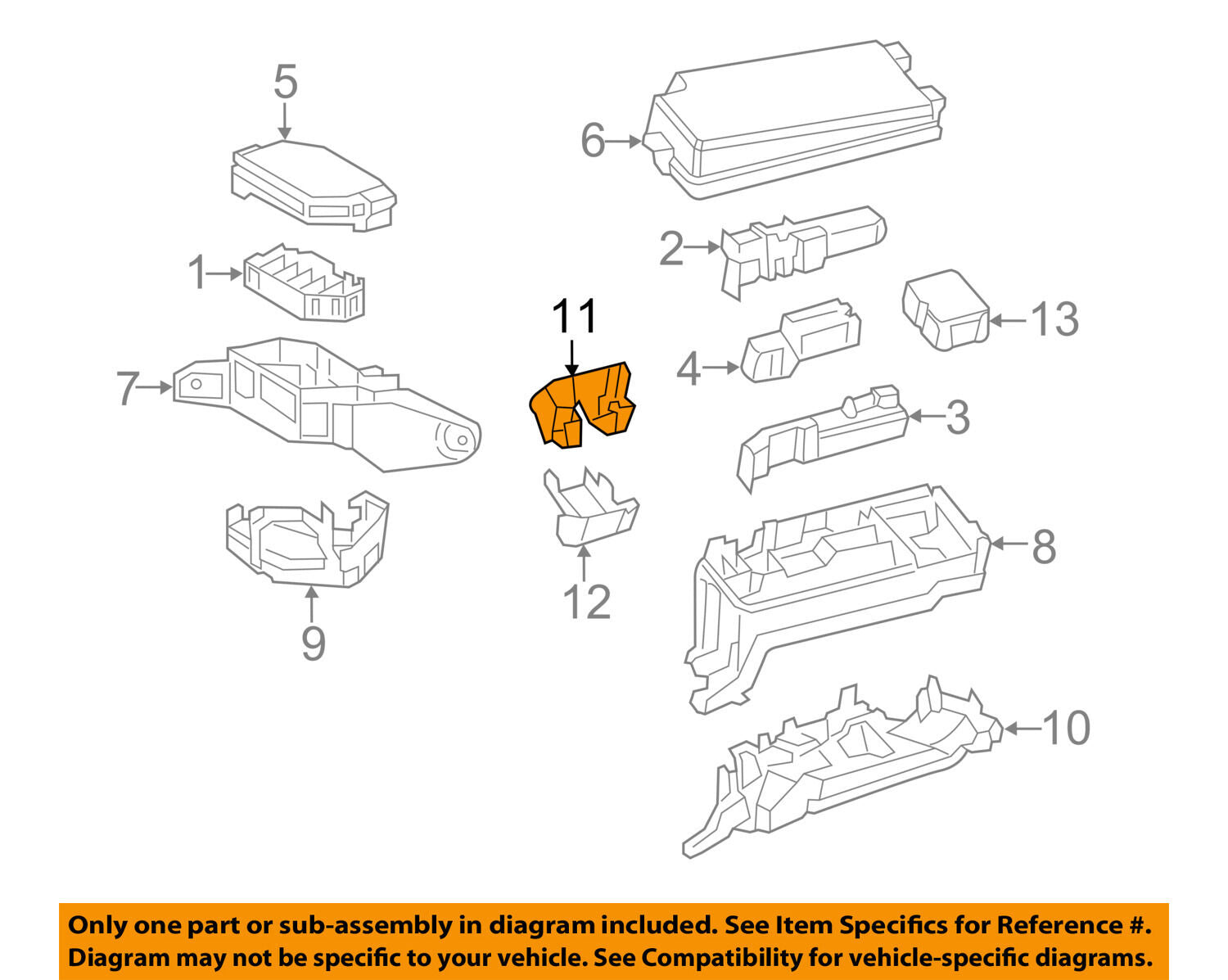 TOYOTA OEM 16-18 Prius 1.8L-L4 Fuse Relay-Side Cover 8266147020