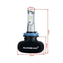 2x AUXBEAM NF-S1 H11 CSP LED Headlight Fanless Bulb 6500K White H8 H9 50W 8000LM