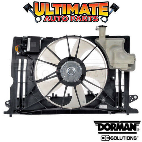 Radiator Cooling Fan w/Overflow (1.8L) for 14-18 Toyota Corolla