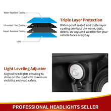 Headlights Assembly for 2006-2011 Honda Civic Sedan 4Dr Chrome Housing Headlamps