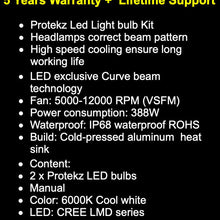 LED headlight ✅H9 high beam pair Protekz 6000K kit✅for Nissan Rogue 2017-2019