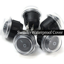 5Pcs 2-PIN ON-OFF SPST Round Dot Boat Car Rocker Toggle Switch&Waterproof Cover