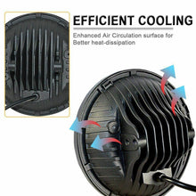 Pair 7" INCH LED Headlights Hi/Lo Beam DRL /2 Wire for Jeep Wrangler JK LJ CJ