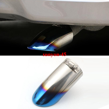 2020 For Toyota Corolla Stainless Tail Exhaust Muffler Tip End Pipe Baking blue