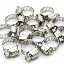 10pcs/pack 3/8"-5/8” Stainless Steel Drive Hose Clamp Fuel Line Worm Clip NEW