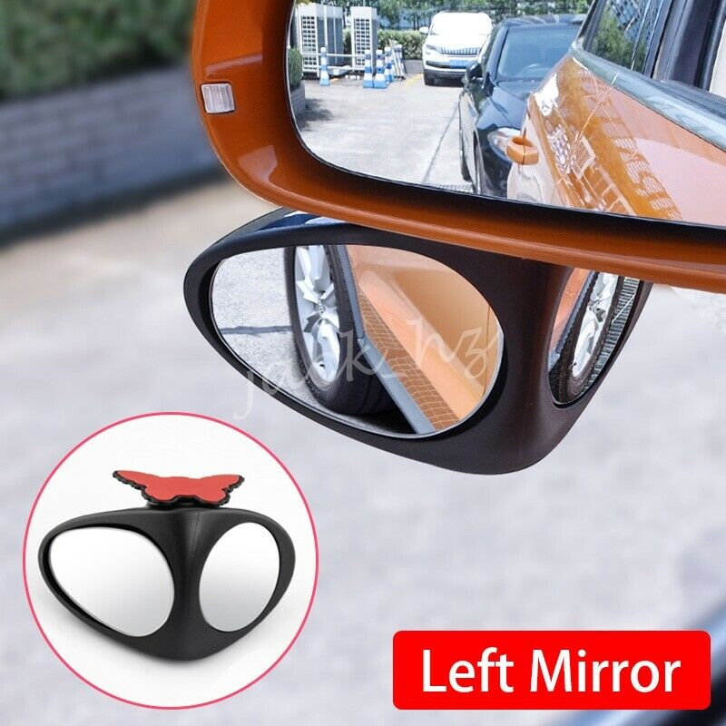 Dual Blind Spot Convex Glass Mirror For Car Left Rearview Universal Accessories