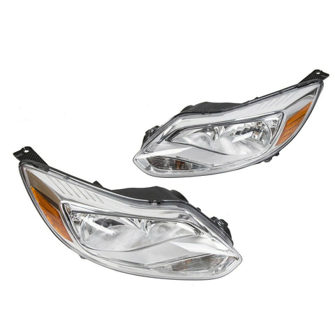 For 2012-2014 Ford Focus Headlights Head Lamps Left Right Pair Driver Passenger