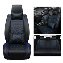 Universal Auto Car Seat Cover Protector PU Leather Cushion Set Front Rear Pillow