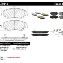 Disc Brake Pad Set Front Centric 105.09143