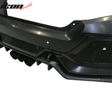 Fits 16-20 Honda Civic Sedan CTR Type R 10th-Gen Rear Bumper PP Injection