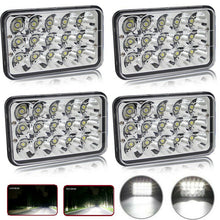 4Pcs 4x6" LED Headlight Sealed Hi/Lo Beam Fog Light For Freightliner FLD120 112