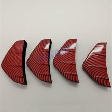 4Pcs Car Rear Bumper Lips Diffuser Carbon Fiber Shark Fin Style Protector Lips