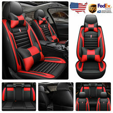 US Car Seat Covers Cushion Set Leather Front Rear Universal Interior Accessories