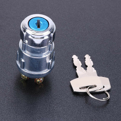 1x Universal Car 12V Forklift Tractor Ignition 2 Key Switch Lock 4 Position New