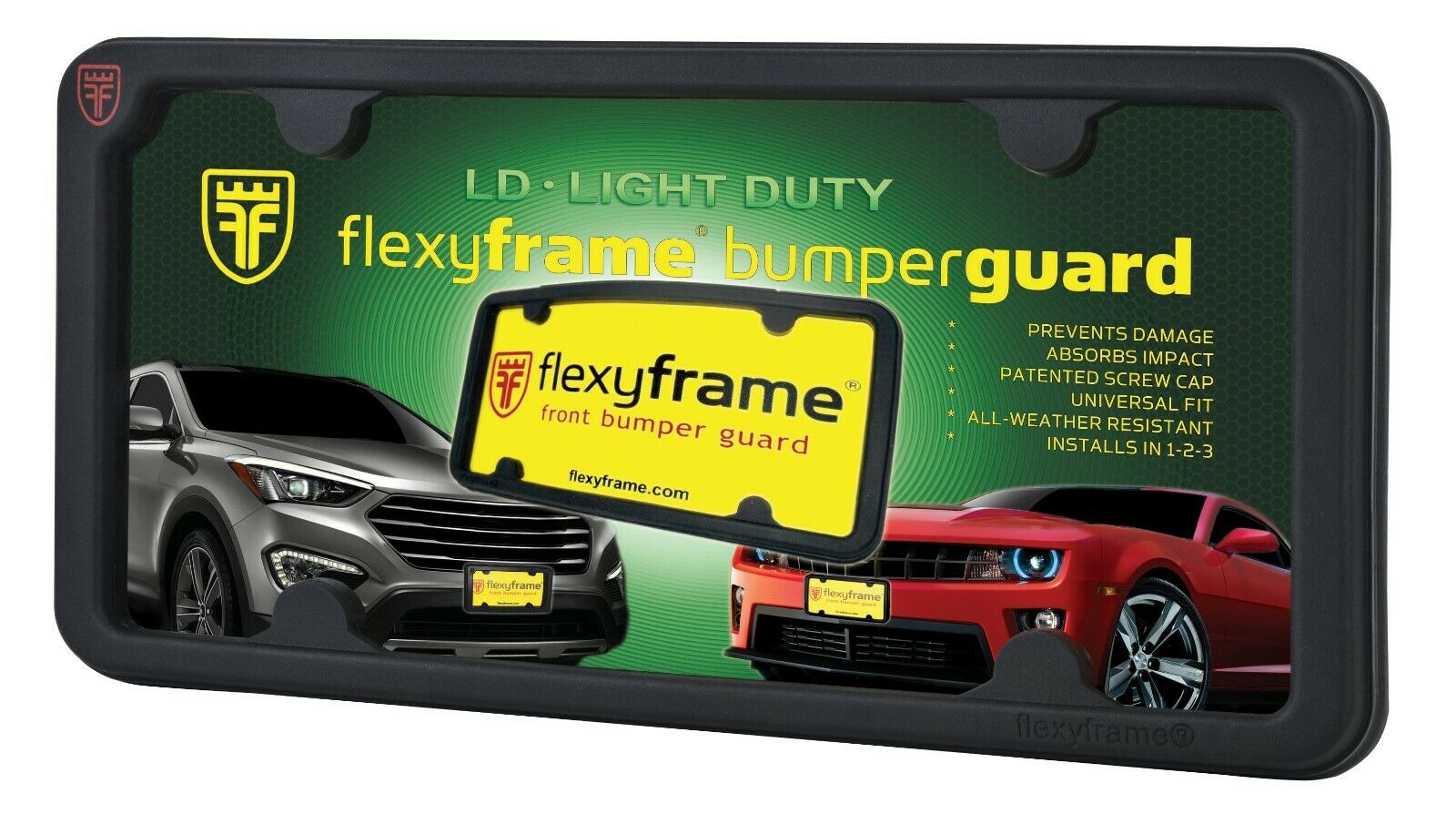 FlexyFrame Rubber Front License Plate Bracket Frame Tag Holder Guard for Toyota