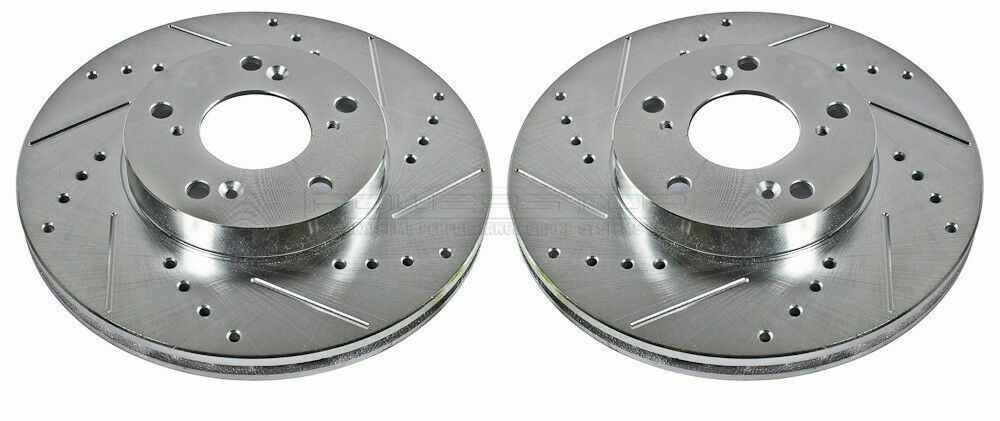 Disc Brake Rotor Set-Extreme Performance Drilled & Slotted Brake Rotor Front