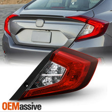 For 2016-2020 Honda Civic Sedan 4Door Red Clear Tail Light Outer Right Passenger