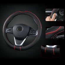 US 15"/38cm Car Steering Wheel Cover Carbon Fiber Leather Anti-slip Breathable