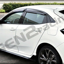 WINDOW VISORS for 2017→2020 Honda Civic Hatchback / DEFLECTOR RAIN GUARD VENT